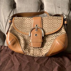 Coach small brown hobo bag